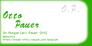 otto pauer business card
