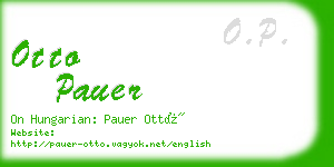 otto pauer business card